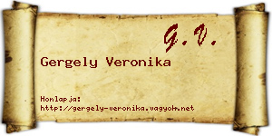 Gergely Veronika névjegykártya